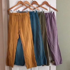 Soul Flower Organic Hippie Stripe pants M GUC Bundle Unisex